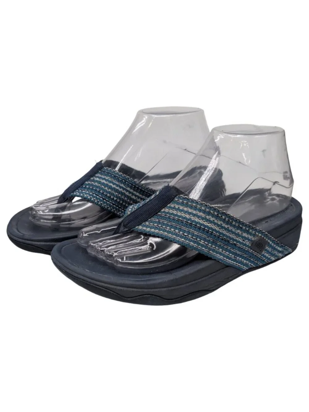 FitFlop Surfa Thong Sandals Womens Sea Blue Flip Flop Toe Post H84-641 Size 6 - Picture 6 of 12